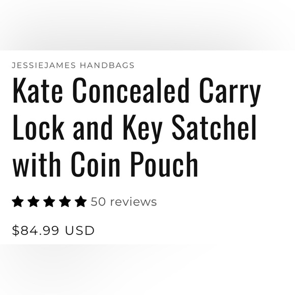 NWT Jessie James Kate Concealed Carry Lock and Key Satchel with Coin Pouch - Picture 15 of 16